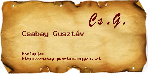 Csabay Gusztáv névjegykártya