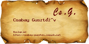Csabay Gusztáv névjegykártya