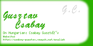 gusztav csabay business card